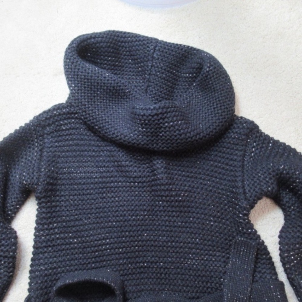 Relisted 6 - 6X sweater dress black w/ shimmer girls small - Picture 4 of 11